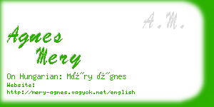 agnes mery business card